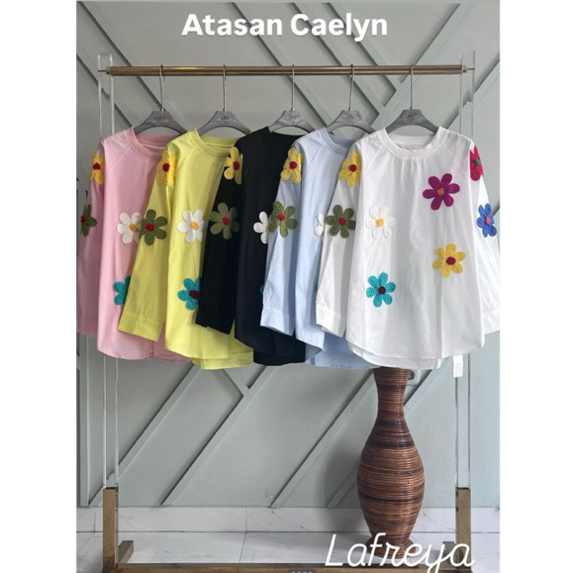 atasan caelyn, atasan lfy, atasan lafreya, blouse bangkok, atasan putih, blouse bkk, atasan mewah, a