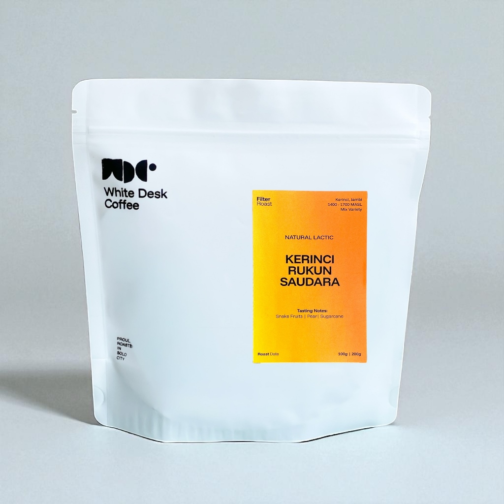 

White Desk Coffee - Biji Kopi Arabica Kerinci Natural Lactic - Specialty Coffee 100/200 Gram