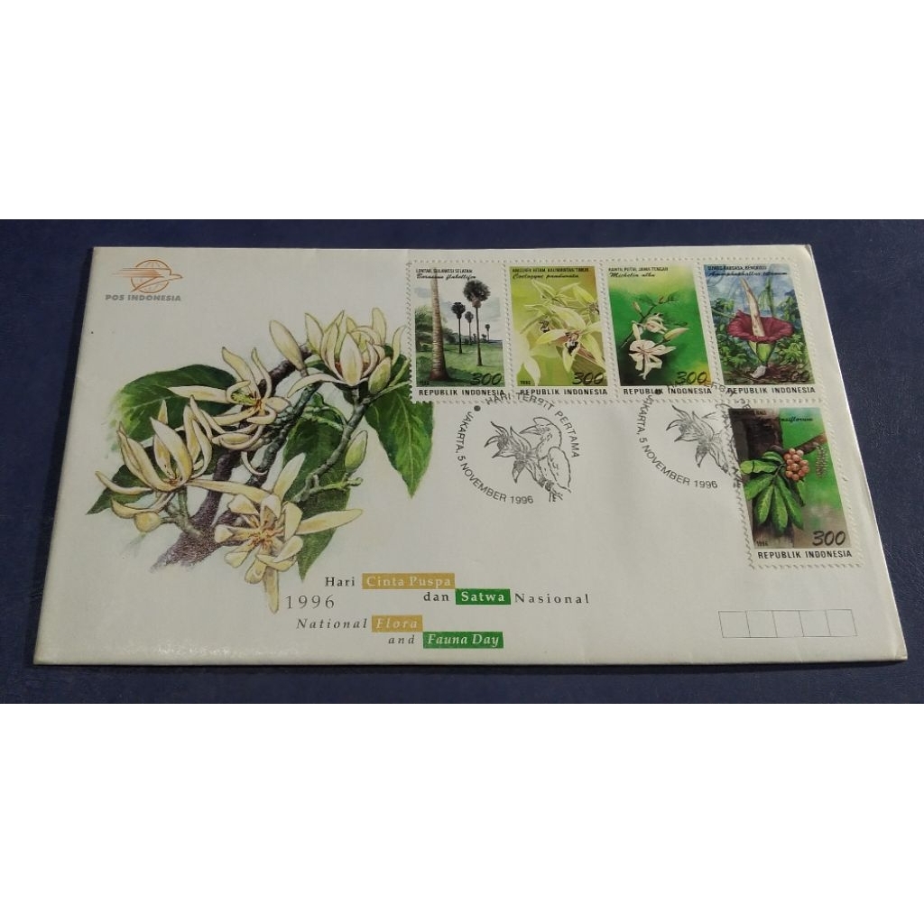 

Sampul Hari Pertama (SHP) Hari Cinta Puspa Dan Satwa Nasional Thn 1996