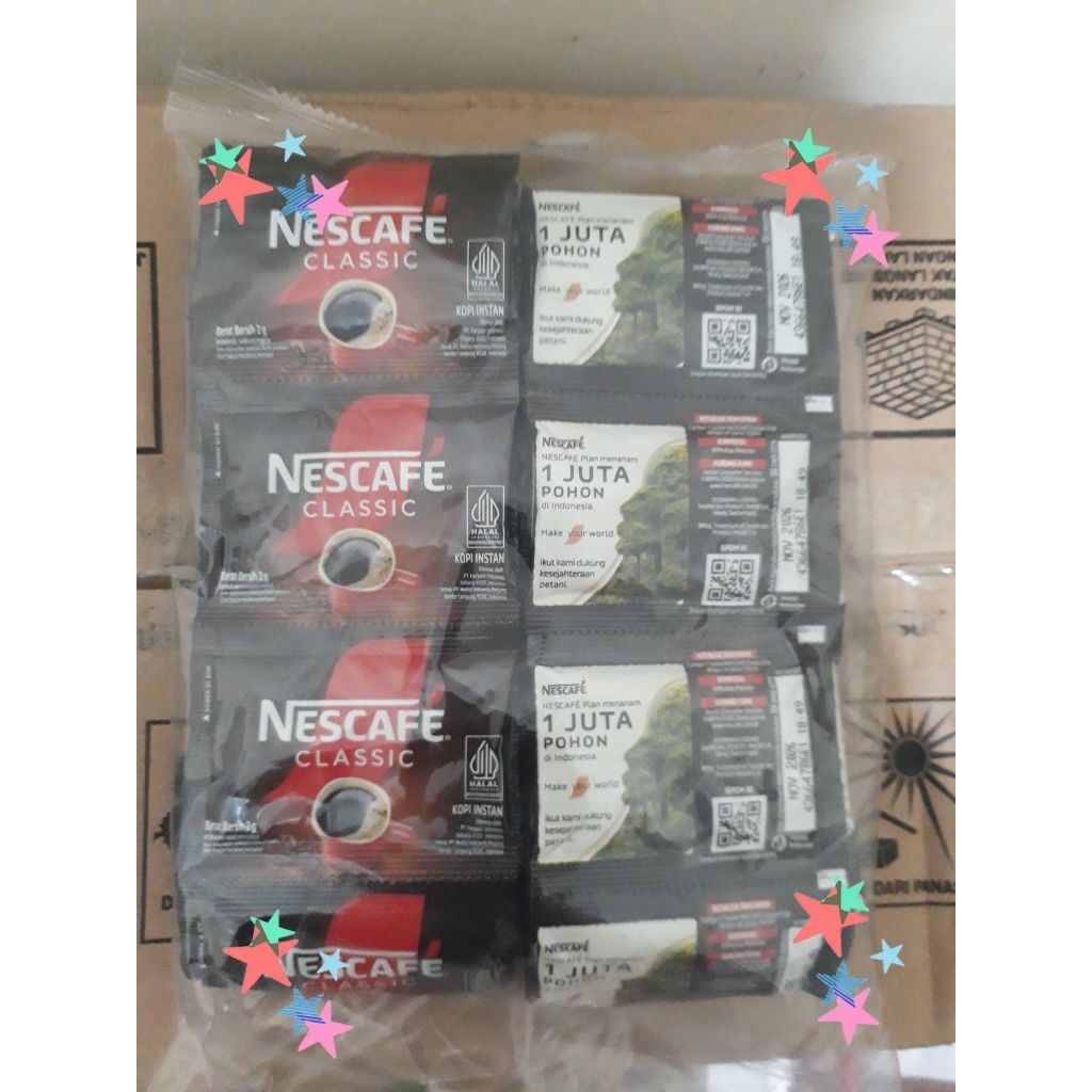 

Nescafe Classic 2gr Per Pack isi 60 Sachet