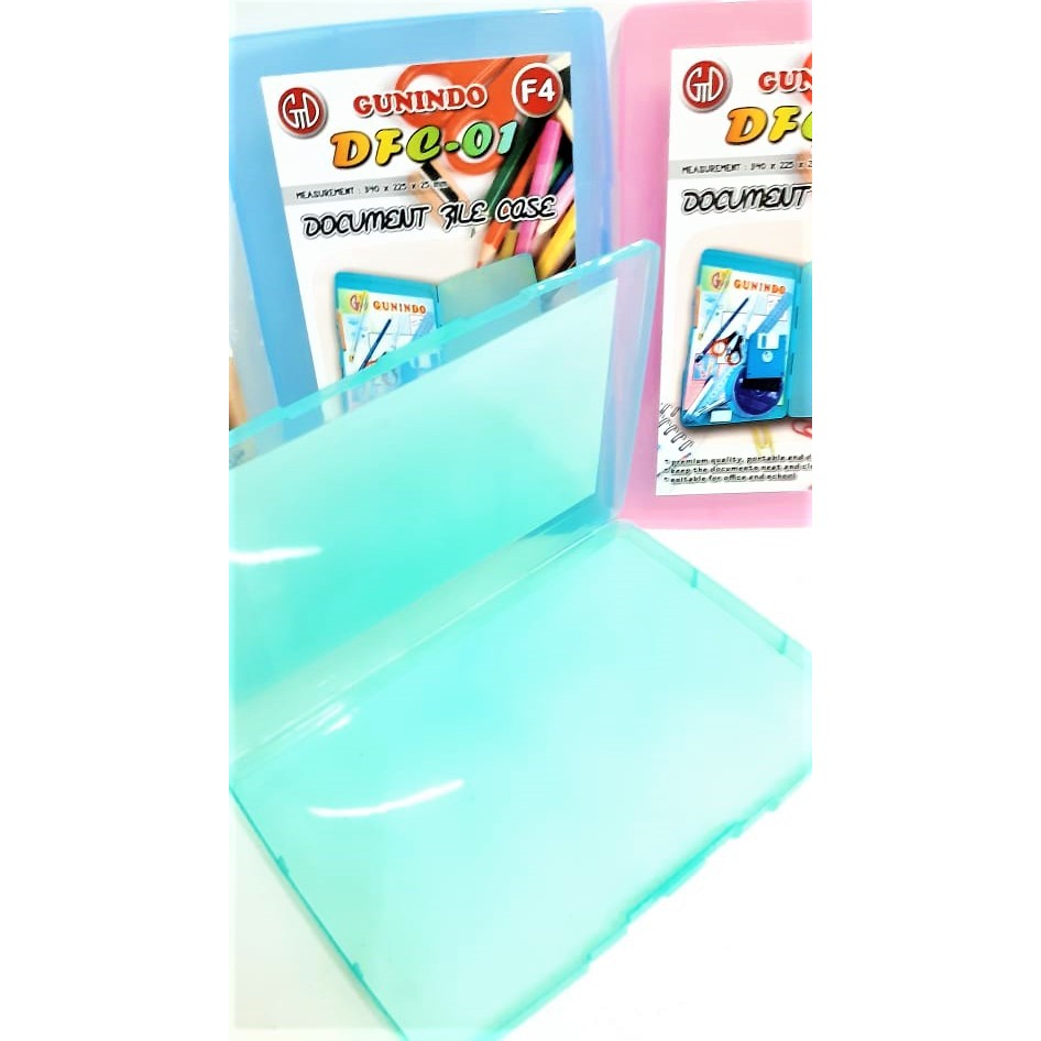 

FILE CASE DOKUMEN DFC-001 GUNINDO F4 FOLIO MAP HARD CASE TAS TENTENG DOKUMEN PLASTIK KERAS