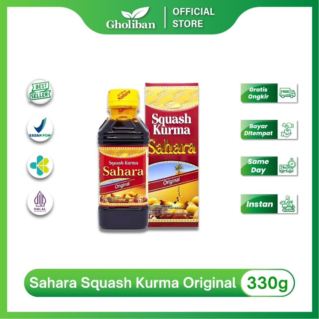

Sahara Squah Sari Kurma 330g Suplemen Meningkatkan Stamina
