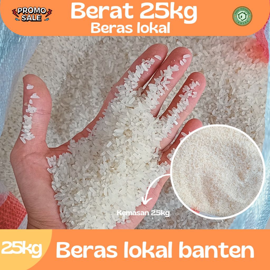 

Beras lokal murni lebak banten ukuran 25kg