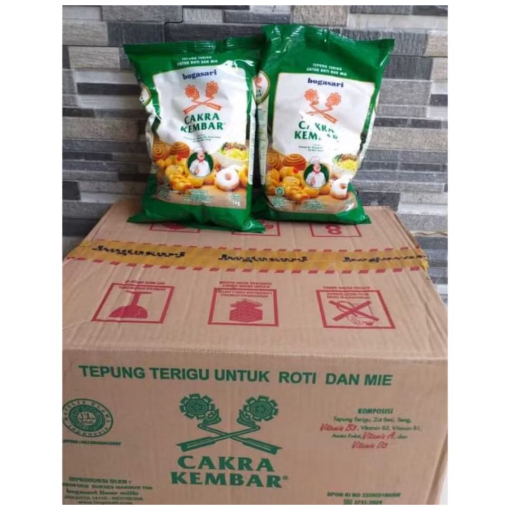 

CAKRA KEMBAR PREMIUM TEPUNG TERIGU 1 KARTON ISI 12 KG