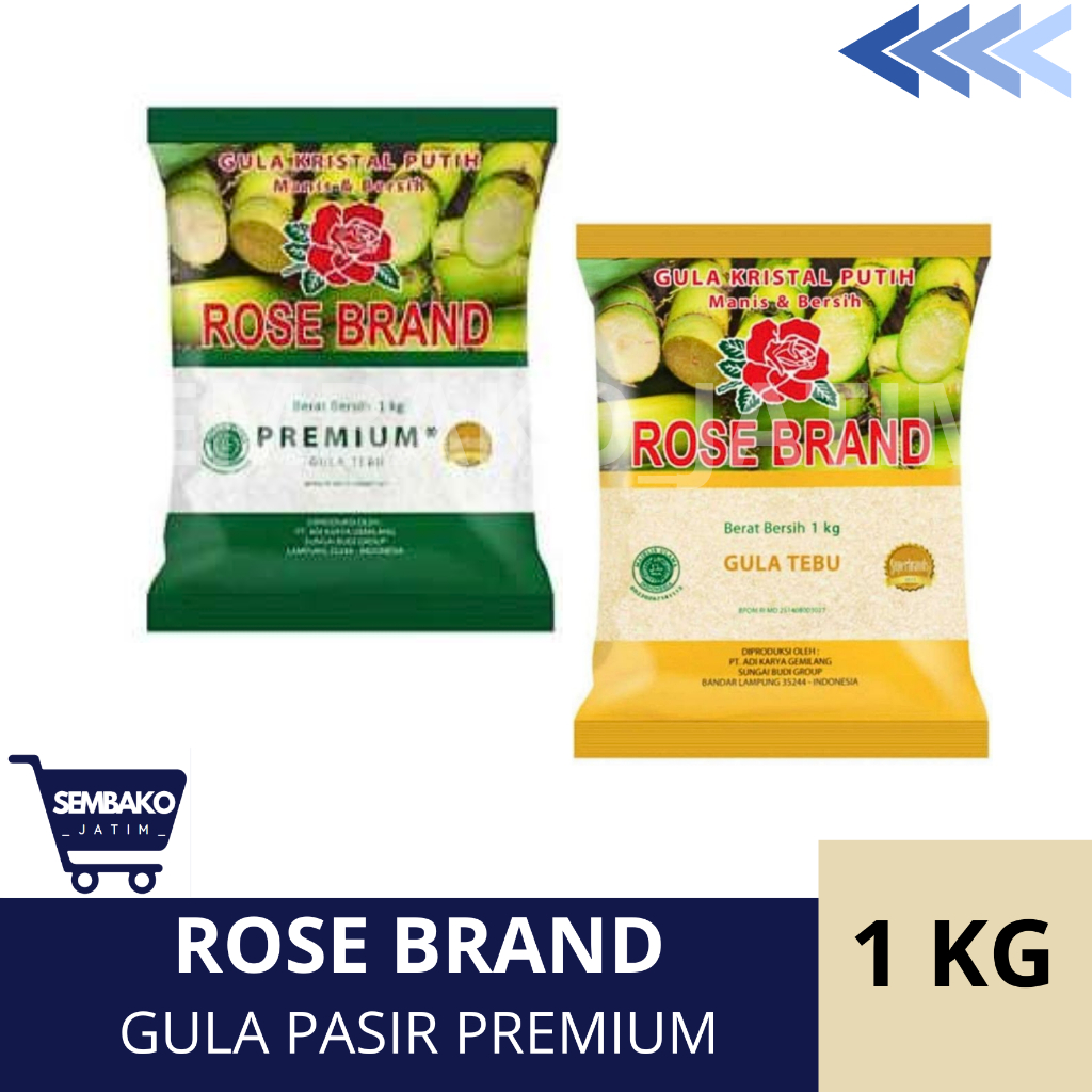 

ROSE BRAND GULA PASIR PREMIUM 1 KG RANDOM HIJAU KUNING II ROSE BRAND 1 KG II SEMBAKO_JATIM