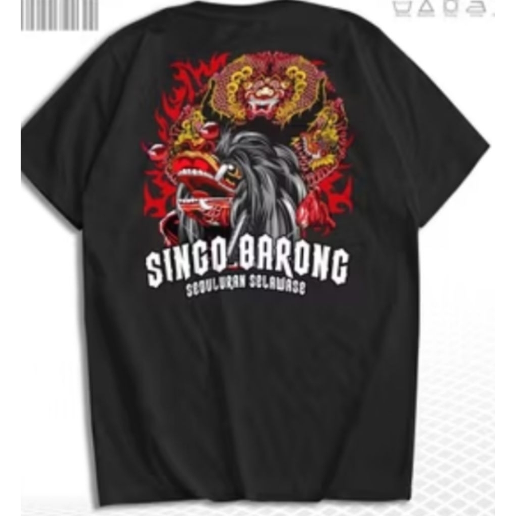 KAOS SENIMAN  SINGA BARONG SEDULURAN SELAEASE - Kaos Distro Kekinian Bahan Adem & nyaman
