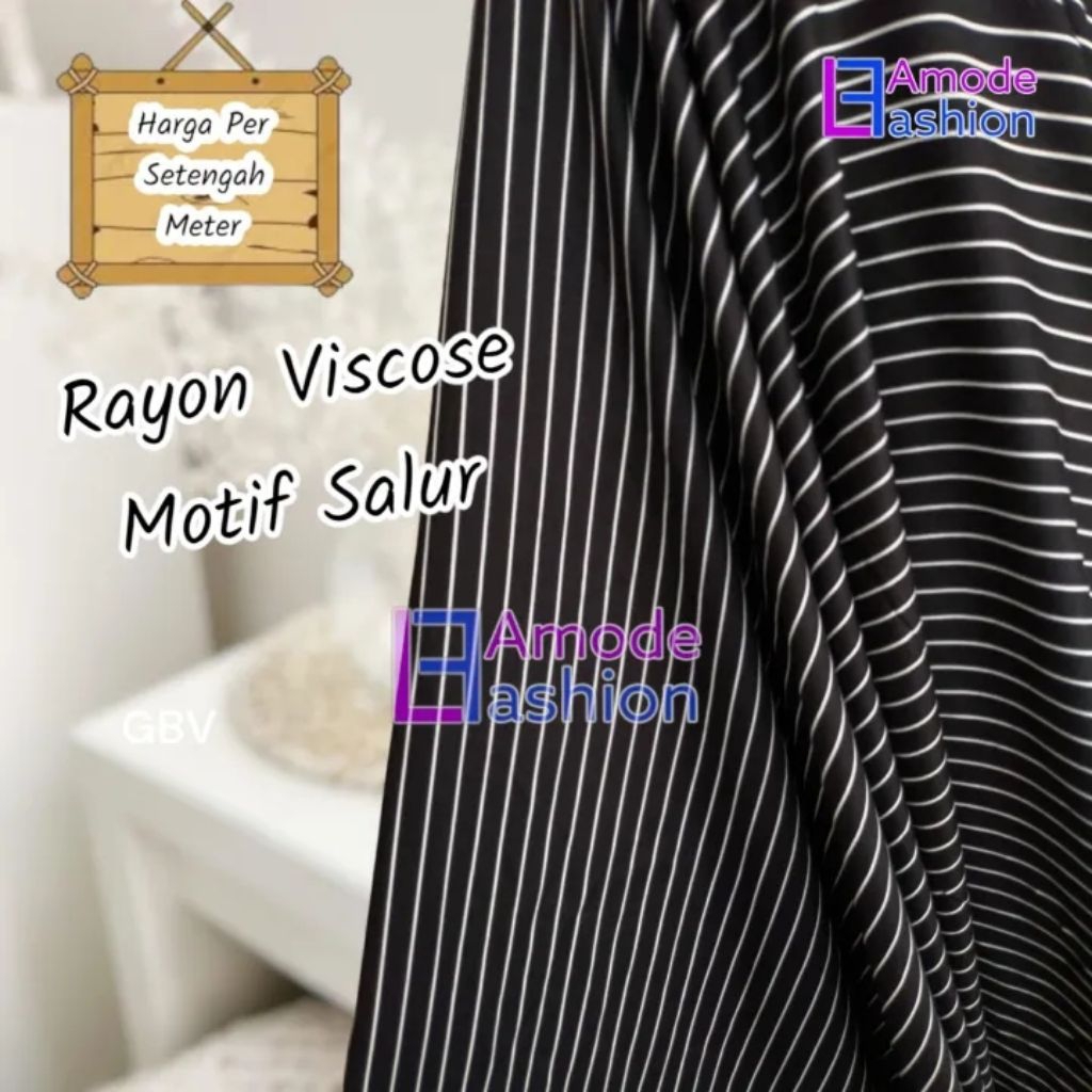Kain Katun Rayon Viscose Premium Motif Salur