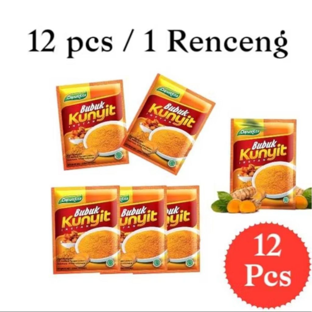 

[1 RENCENG = 12 PCS] DAPUR KITA DAPURKITA BUMBU KUNYIT BUBUK 4 GRAM