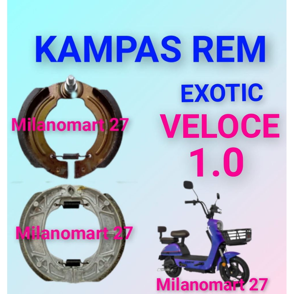 kampas rem exotic veloce 1.0 kampas rem sepeda listrik exotic veloce 1.0