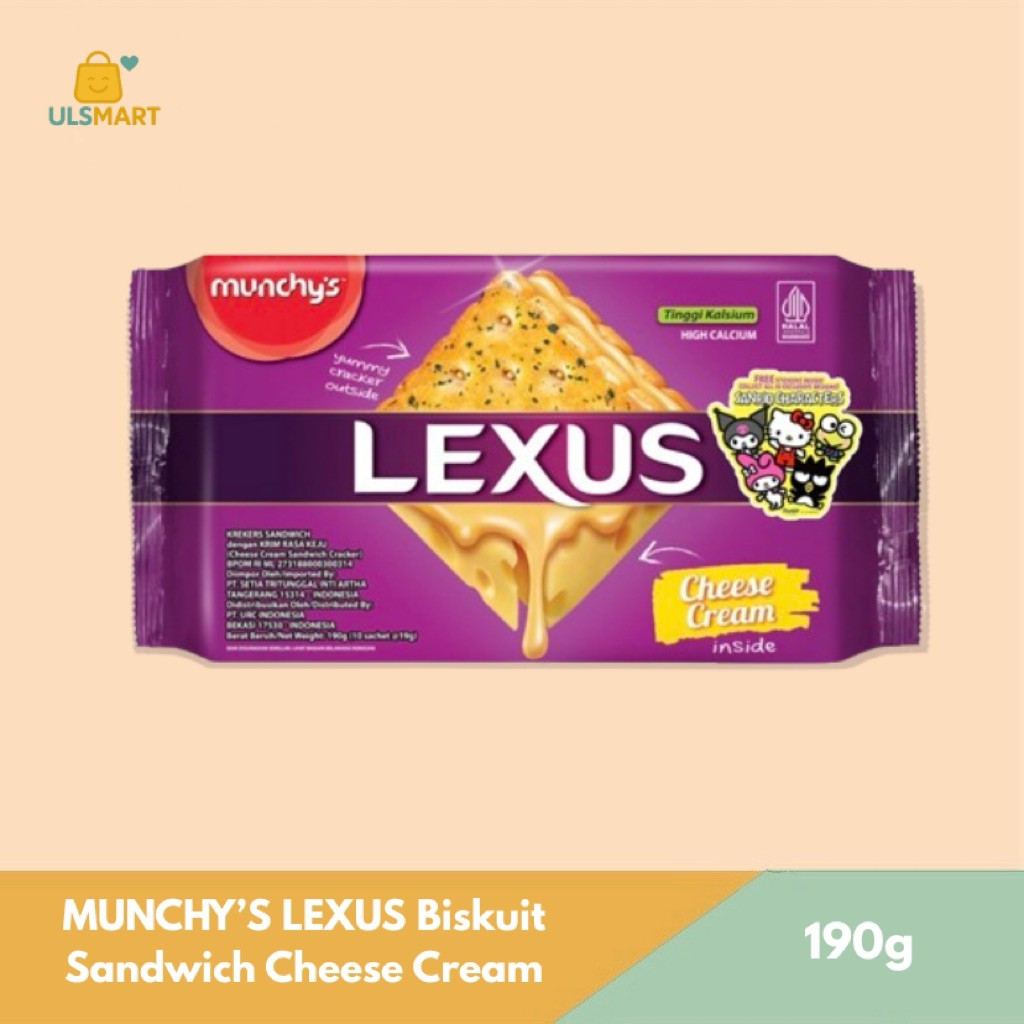 

MUNCHY’S LEXUS Biskuit Sandwich Cheese Cream 190 g