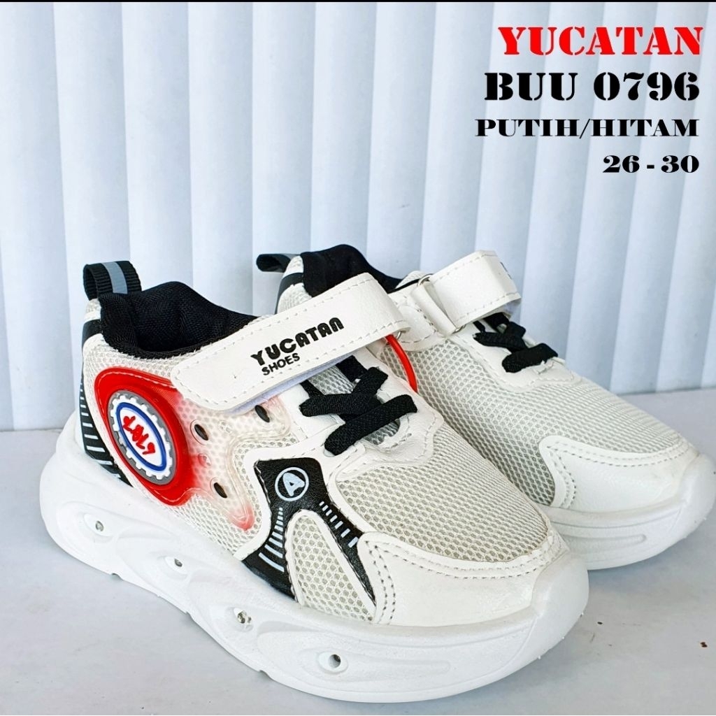 Sepatu YUCATAN - Size 26-30 - BUU - CTT - Sepatu LED Anak Laki-laki - Sepatu LED Anak Perempuan - Se