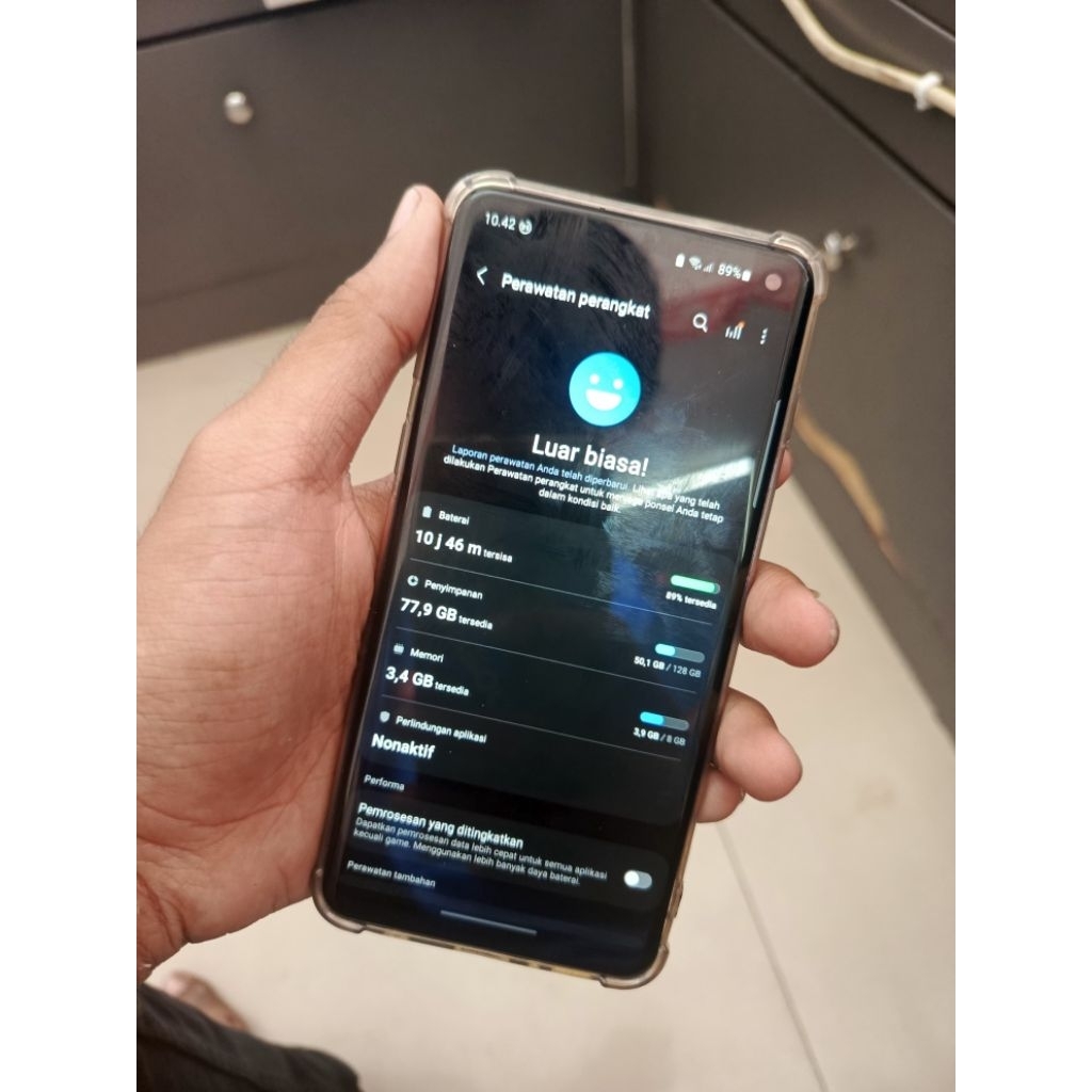 Samsung S10 Resmi Sein 8/128 GB Mulus No shadow