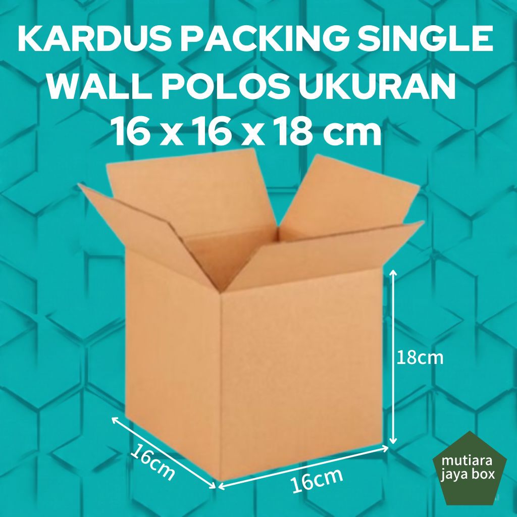 

KARDUS PACKING 16x16x18cm SINGLE WALL POLOS