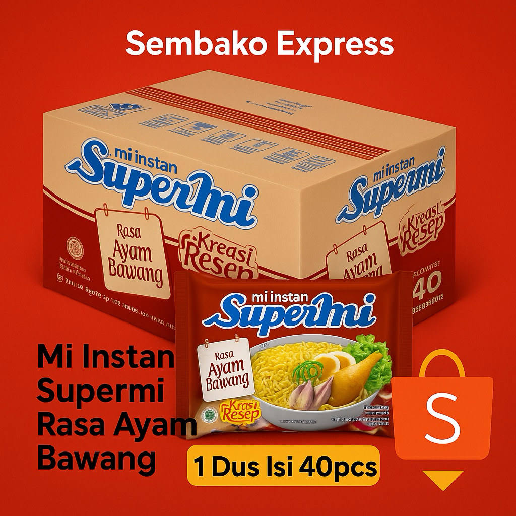 

Supermi Rasa Ayam Bawang 1 Dus (Isi 40 pcs x 75g) – Enak, Praktis, Bikin Nagih