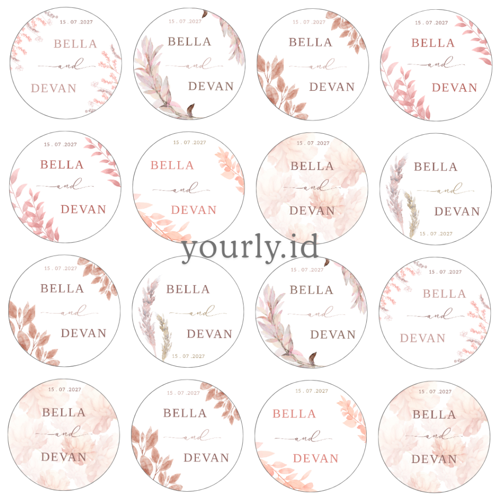 

Sticker Souvenir Wedding Custom Nama | Stiker Souvenir Pernikahan Custom Premium