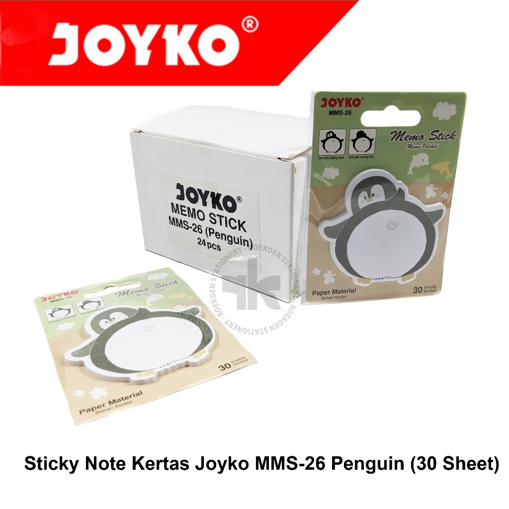 

Joyko Sticky Note Kertas Fancy MMS-26 Penguin (30 Sheet) Pinguin