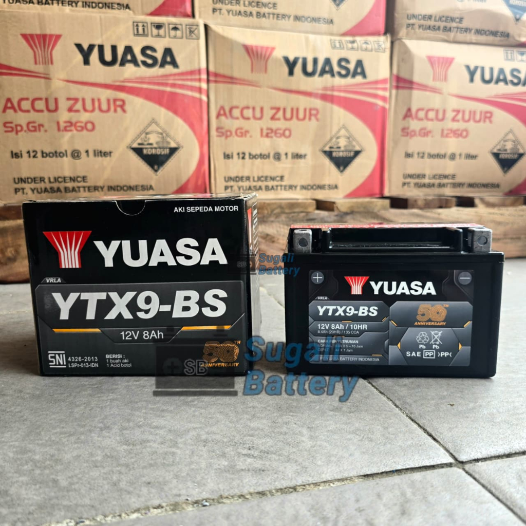 Aki Motor YUASA YTX9-BS MBTX9U MF Aki Kering ORIGINAL