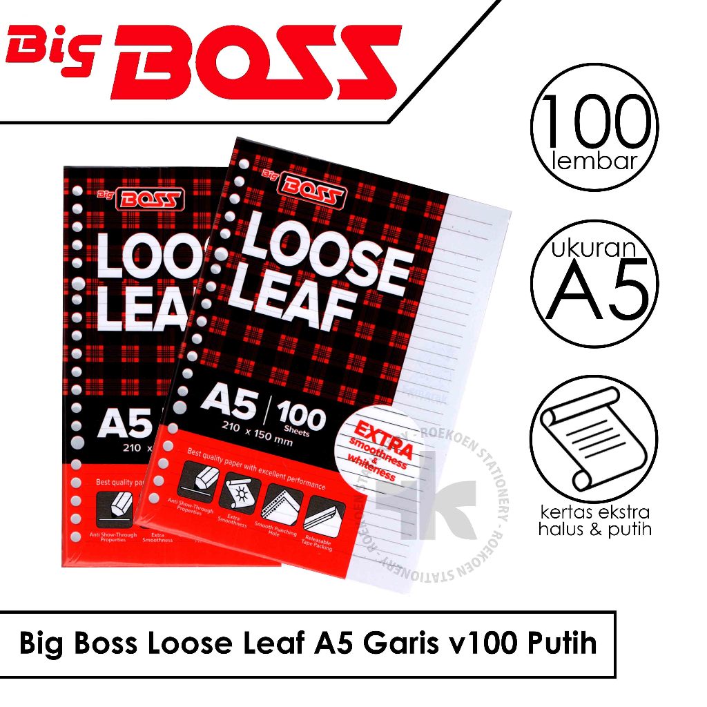 

Big Boss Loose Leaf A5 Garis v100 Putih