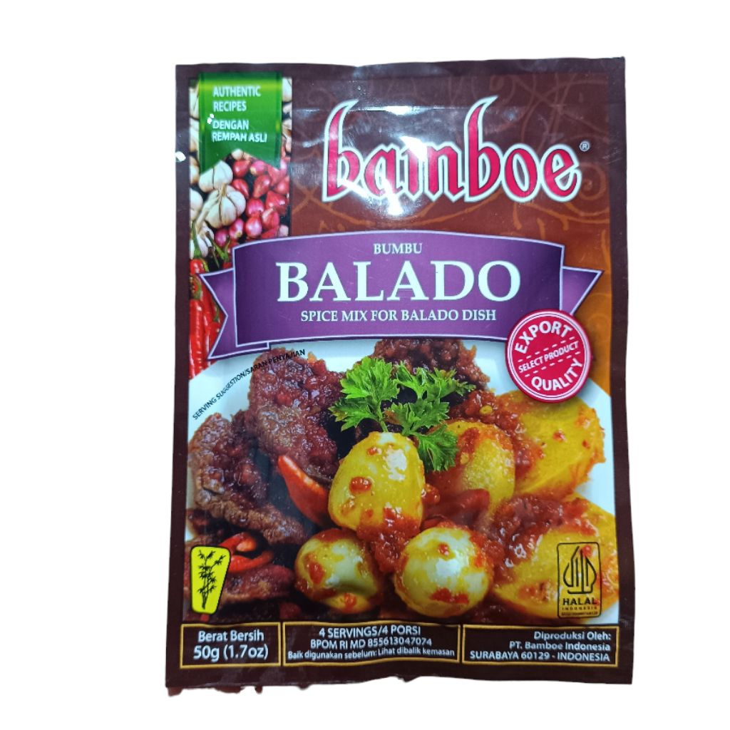 

Bumbu Instant Balado Bamboe 50gr Balado Cabe Cabai Bambu Bambo