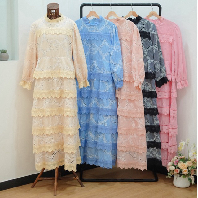 Haditsya Dress Brukat Viola Dress