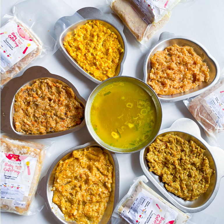 

BENOURISH CATERING MENU MPASI ORGANIK | TIM SOTO AYAM | NUGGET OTAK AYAM | LIVER EGG ROLL | PRAWN MISO SOUP