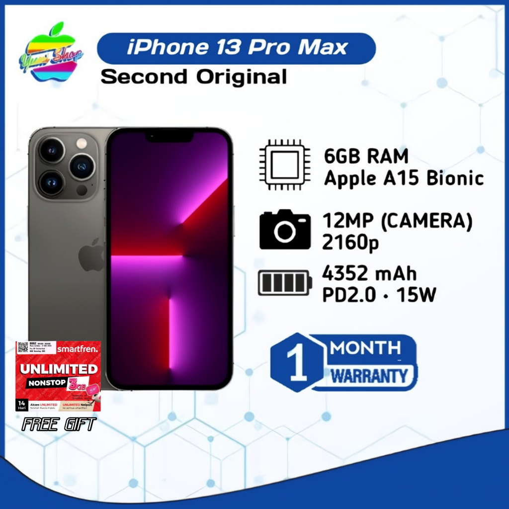 IPHONE 13 PROMAX 256GB /128GB SECOND MULUS BERGARANSI