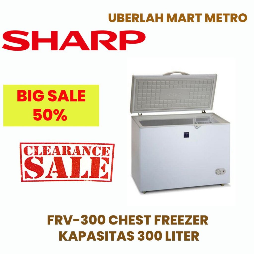 SHARP CHEST FREEZER KAPASITAS 300 LITER FRV-300