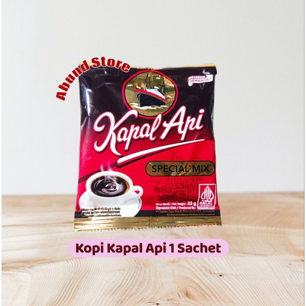 

Kopi Kapal Api 1 Sachet 23 gram Kopi Hitam Plus Gula Kopi instant Item
