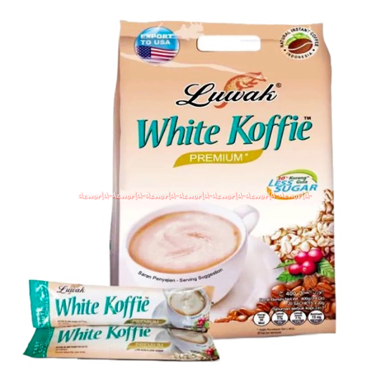 

Luwak White Koffie Premium 18sachet Less Sugar Kopi Instan Kopi Luwak Putih White Coffee Loewak