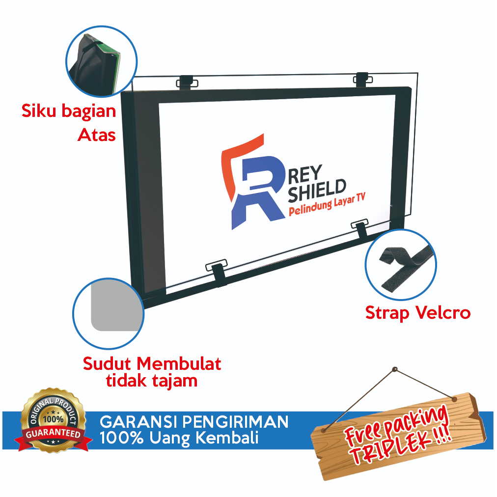 Pelindung Layar TV LED 50"inch - Akrilik - Screen guard-Tempered glass