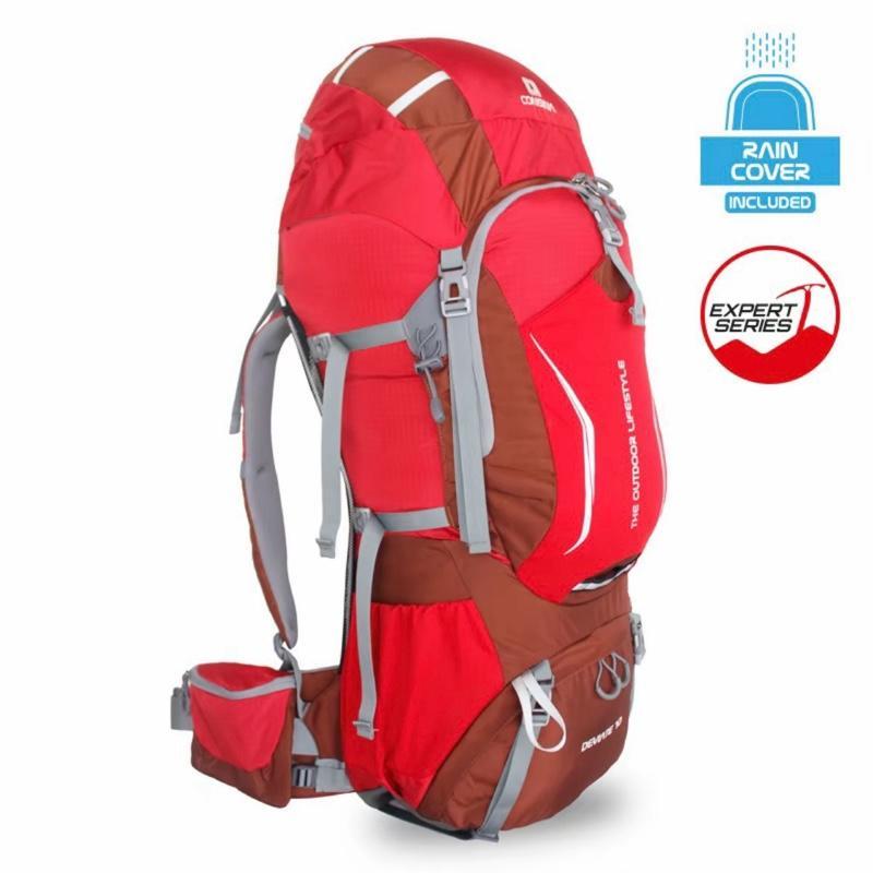 CONSINA Carrier Deviate 70L Expert Series Tas Gunung Merah Waterproof Free Rain Cover