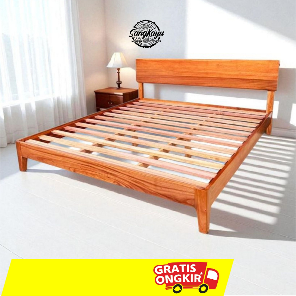 SangKayu Dipan Kayu Headboard Divan Alas Matras Kasur Minimalis / Dipan Kayu Minimalis