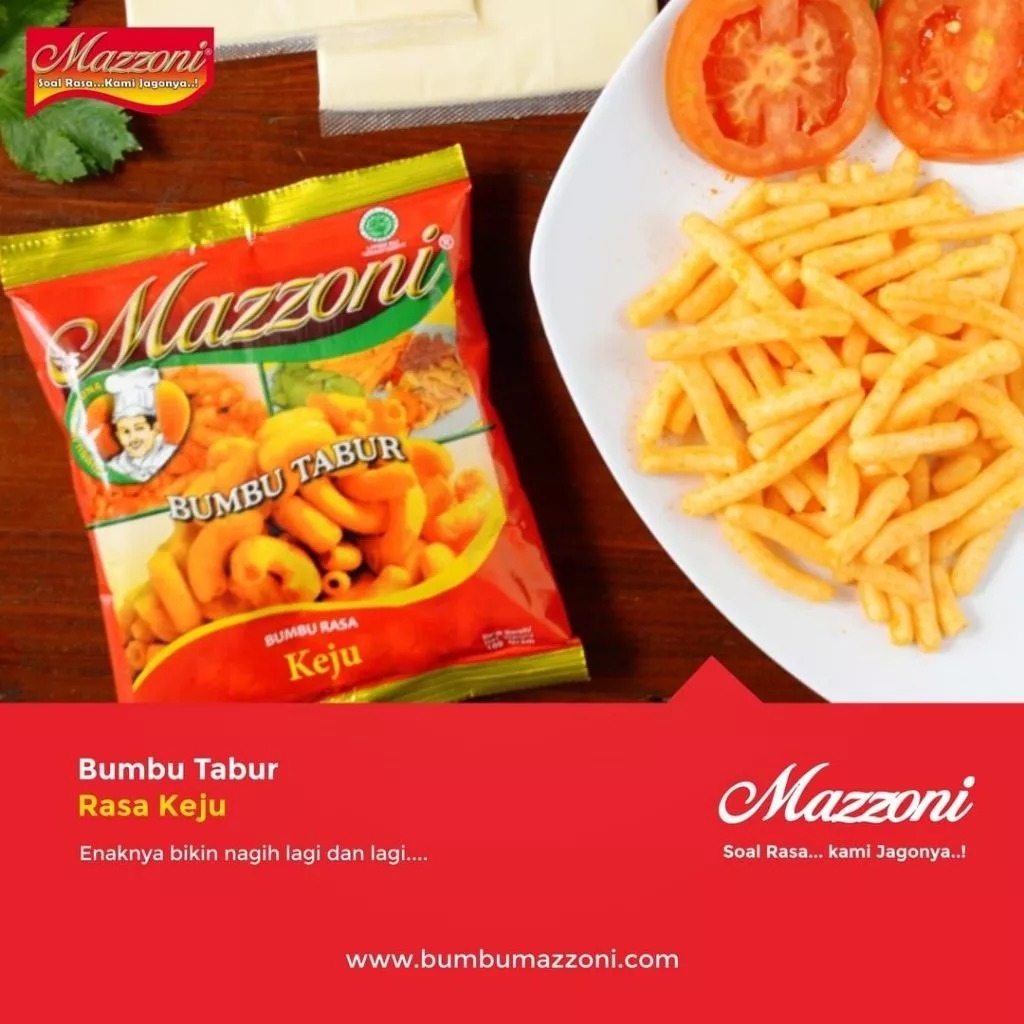 Mazzoni Bumbu Tabur Keju 100 Gram