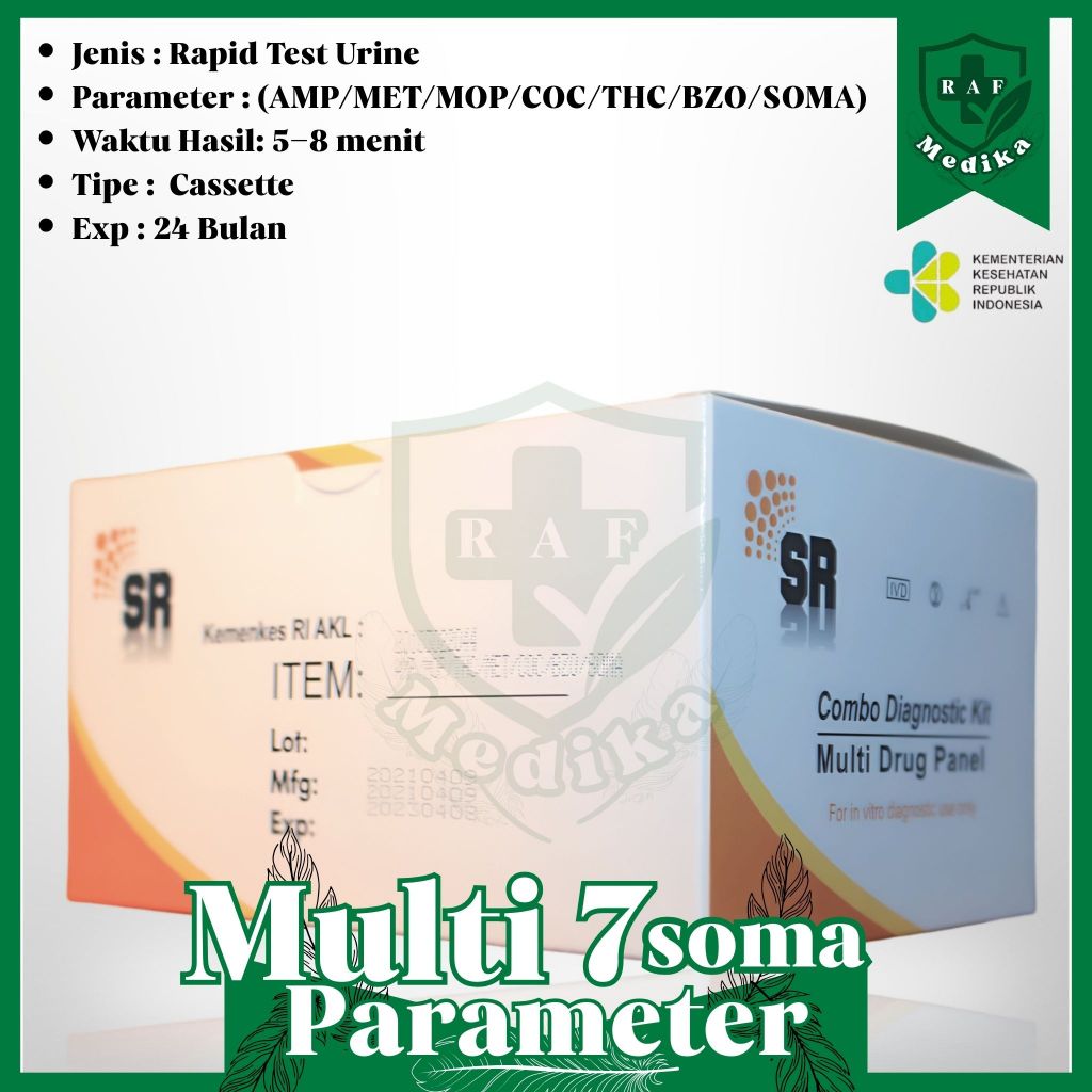 Alat Tes Narkoba 7 Parameter / Rapid Test Multi Drug Panel (Egens, AllChek, ESIGHT, StandaReagen)