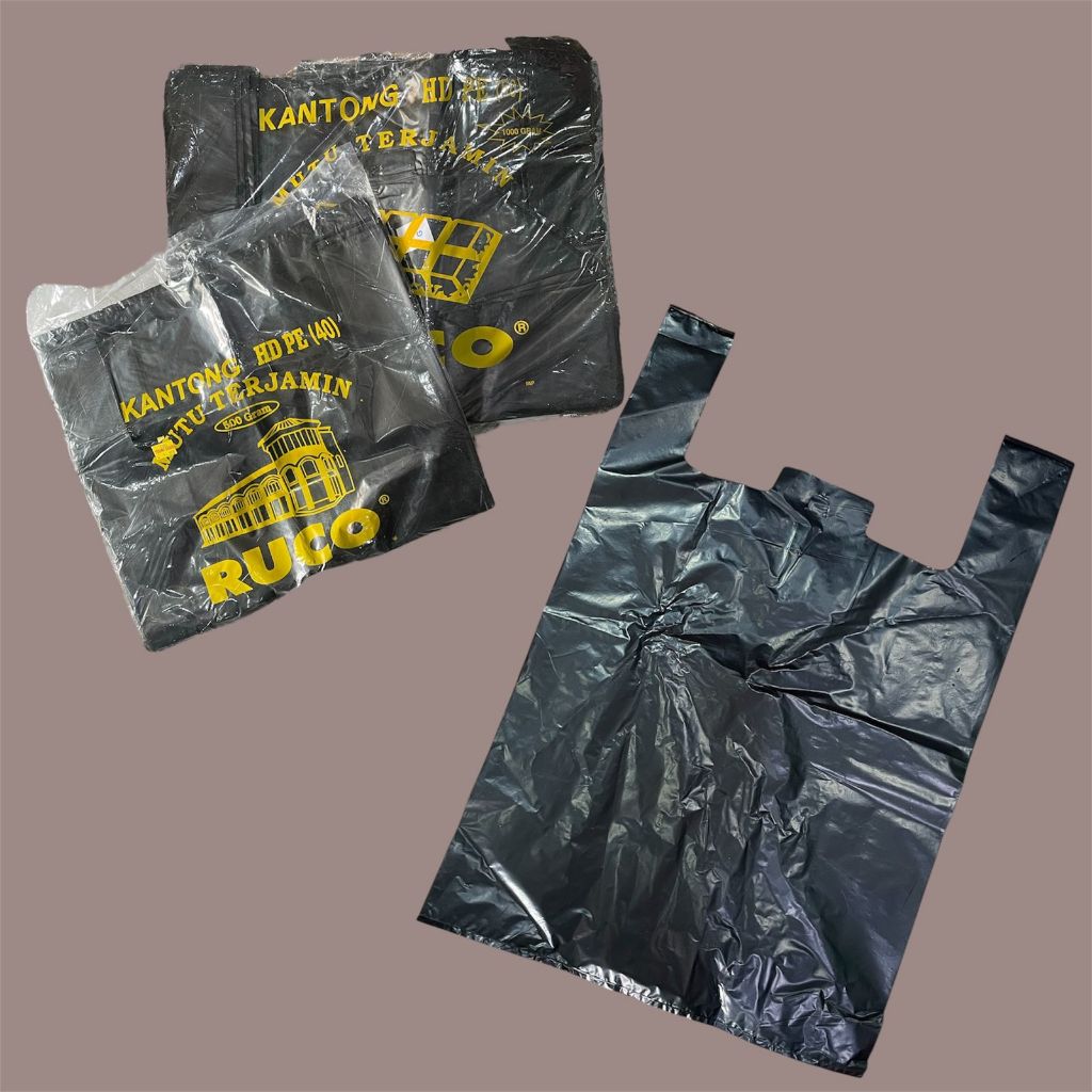 KANTONG PLASTIK TEBAL HITAM UK 40 & 50 / KANTONG PLASTIK HITAM JUMBO / KANTONG PLASTIK KRESEK HITAM 