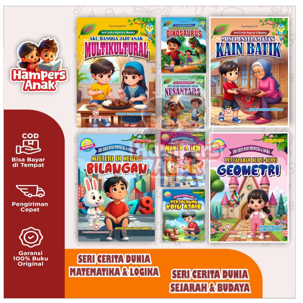 SERBA JAYA -  [ PAKET BUKU ] Cerita Anak Dongeng Pengetahuan Sejarah Budaya Dan Matematika Logika Mu