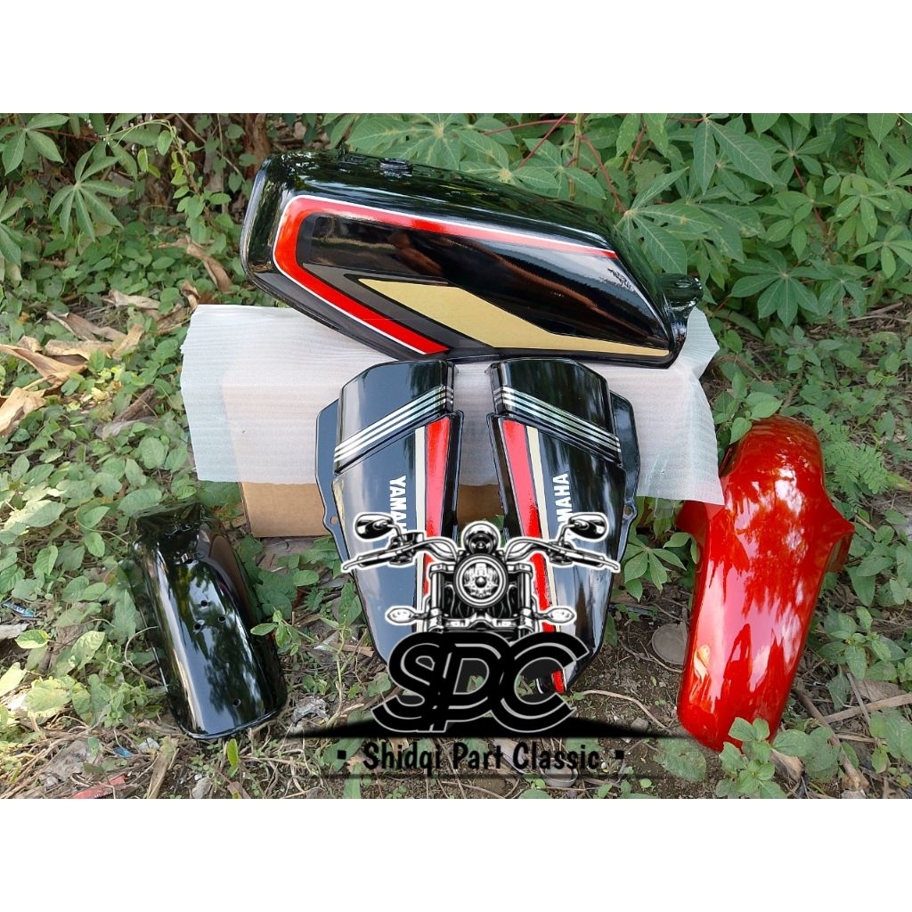 Cover caver body Yamaha RX king New Rx K RX Special RX Kobra Cobra 1992 Warna Hitam Kombinasi Merah 