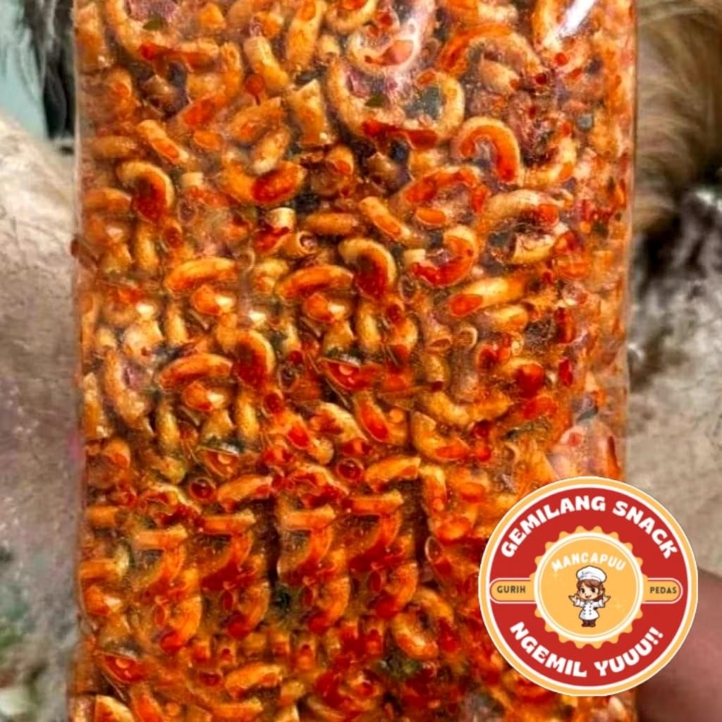 

Makaroni Cikruh extra pedas daun jeruk dan original extra daun jeruk