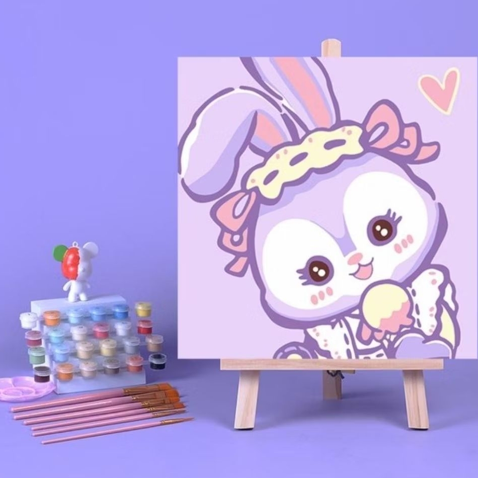 

Lukisan DIY Paint by Numbers - Karakter Lucu - Melukis Anak Set