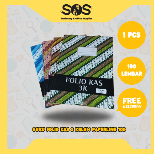 

Buku Kas 3 Kolom Folio Paperline 100 Lembar