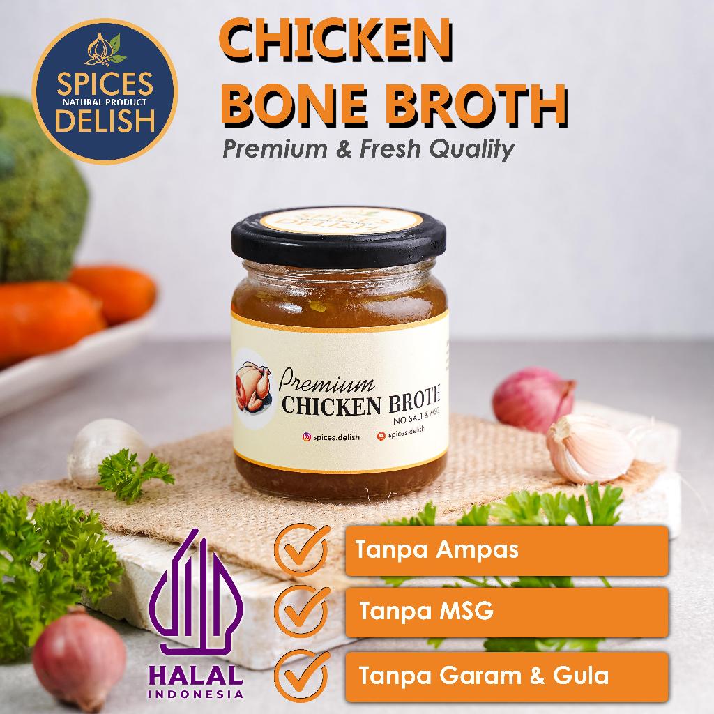 

Spices Delish - Chicken Bone Broth | Kaldu Tulang Ayam Kampung Organik MPASI BB Booster 200ml