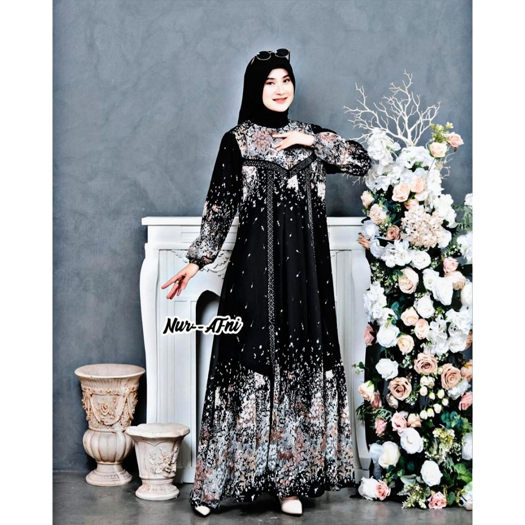 NUR AFNI GAMIS SWAROVSKI CERUTY TERBARU NYAMAN DIPAKAI/GAMIS NUR AFNI SWAROVSKI Best Seller || #Terb