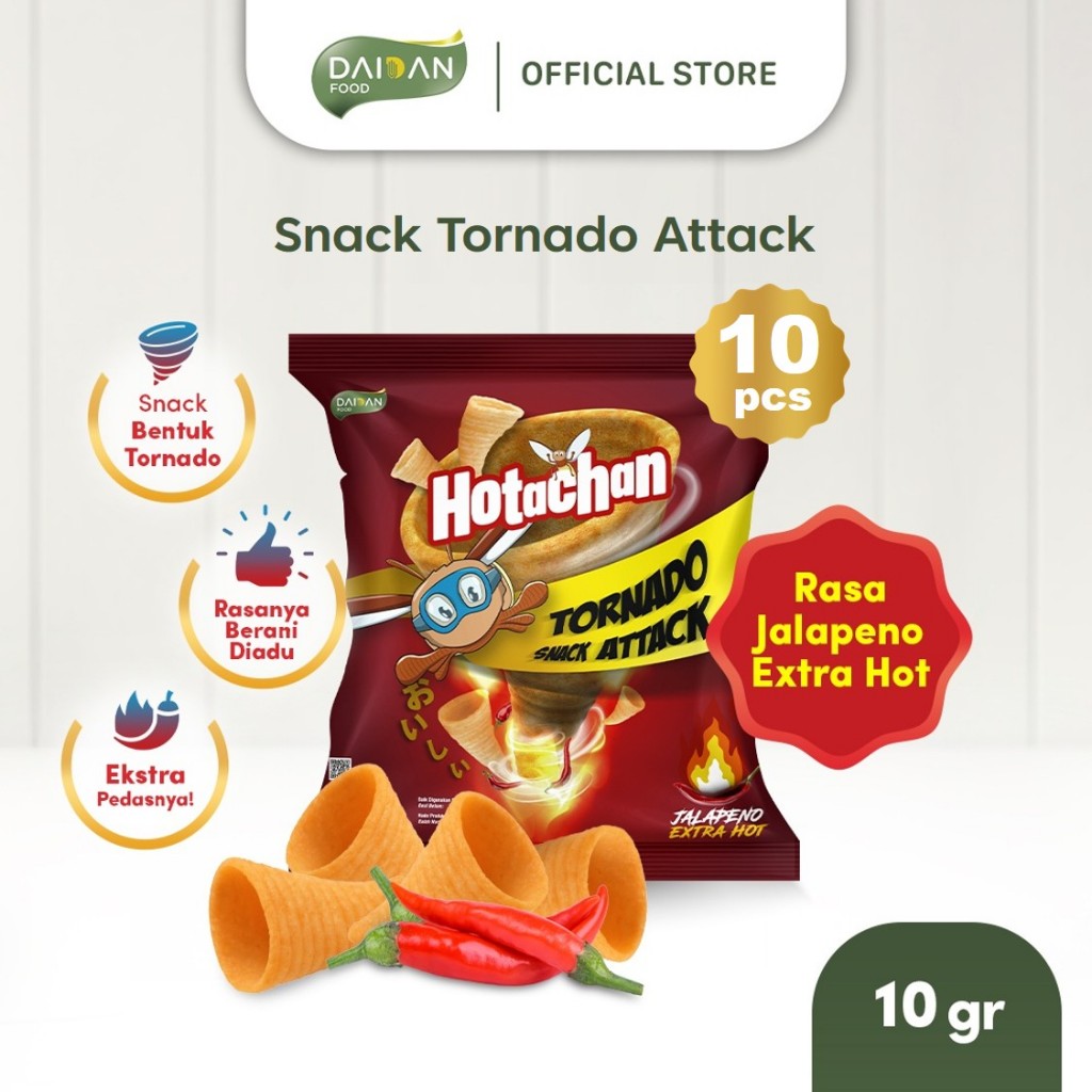 

Hotachan Tornado Snack Attack Jalapeno Extra Hot 10 pcs