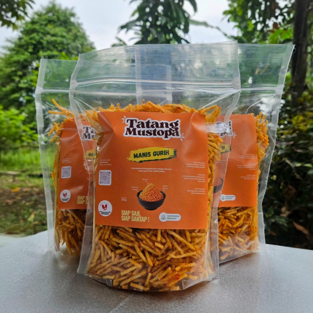 

TATANG MUSTOPA Kering Kentang Mustofa Renyah Kriuk 330gr Homemade Tanpa Pengawet Pedas Manis Gurih