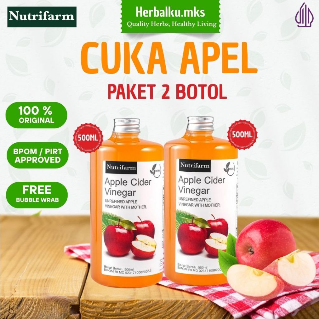 

CUKA APEL Nutrifarm PAKET 2 BOTOL 500ML