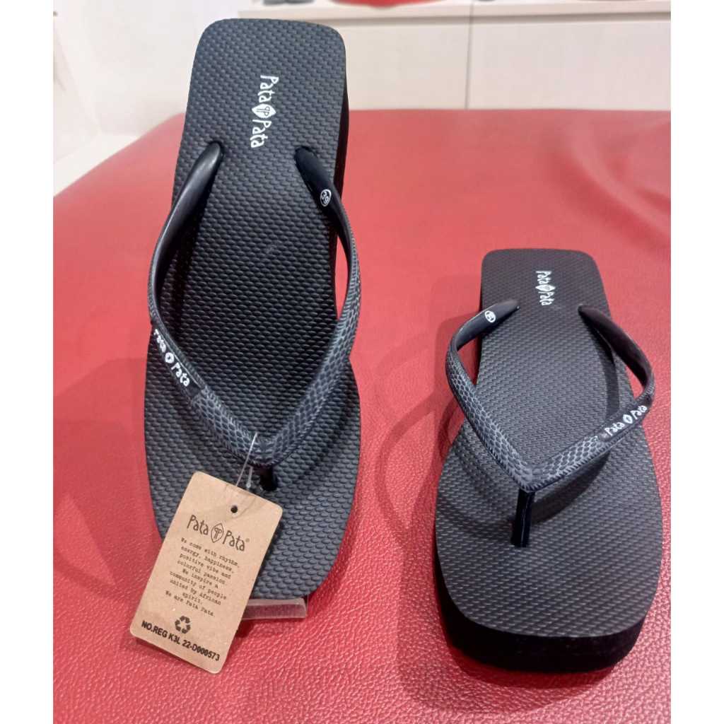 BATA Sandal jepit hitam Pata Pata
