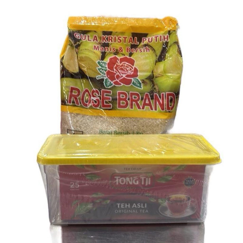 

(C2) Combo Hemat Gula Rose Brand & Teh Tong Tji Original 25 kantong