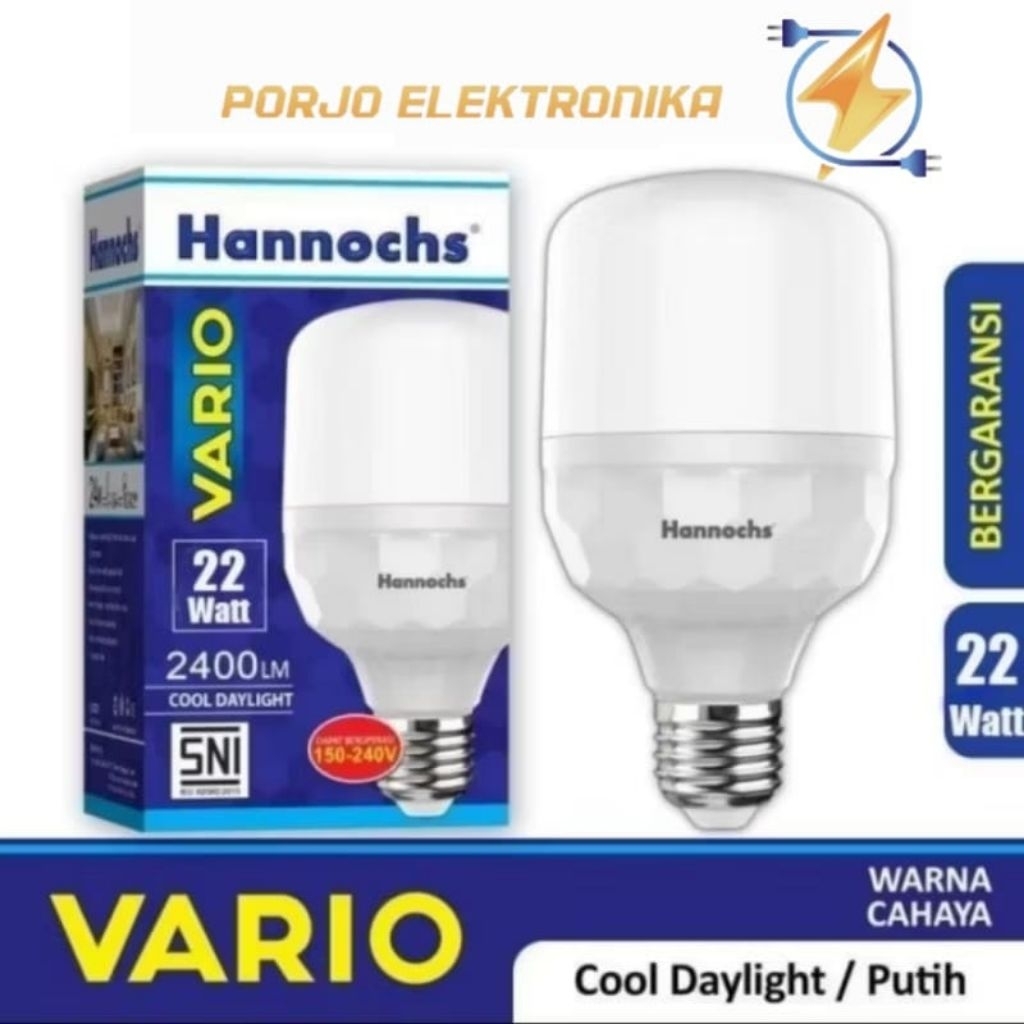 LED Hannochs Vario 22Watt - Lampu Hannochs Bohlam Capsule Hannochs 22w putih