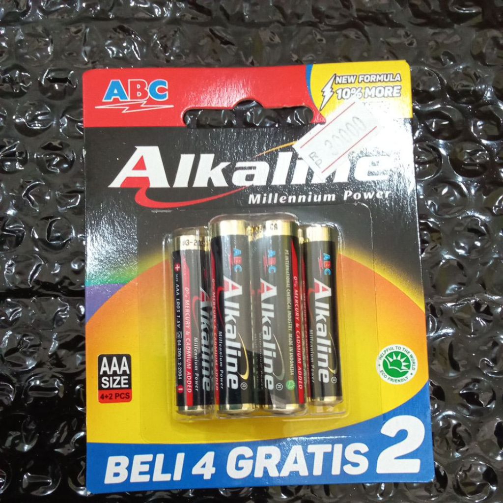 Baterai/Battery/Batere ABC Alkaline AAA/AAA isi 6 pcs 1.5V