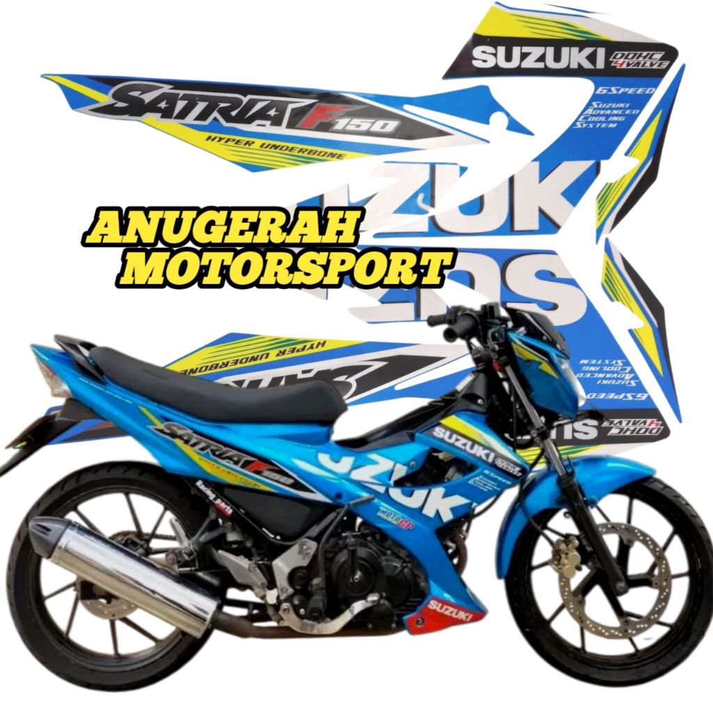 Striping / sticker lis Satria Fu facelift FL biru moto GP 2015